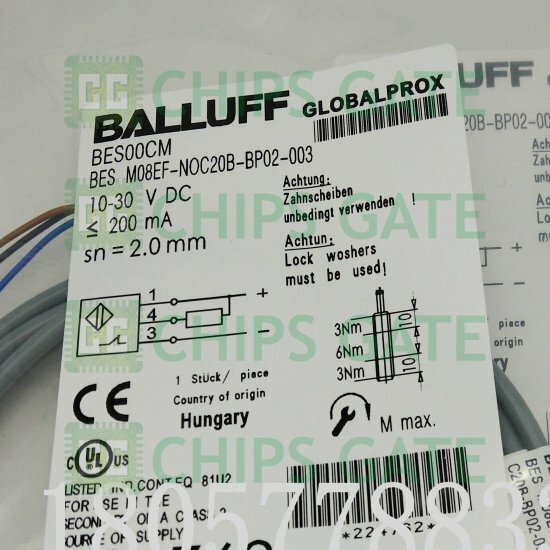 Balluff M08EF-NOC20B-BP02-003