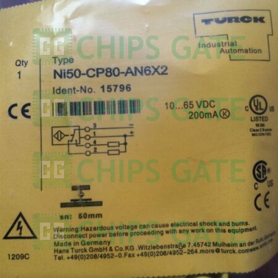 Turck NI50-CP80-AN6X2