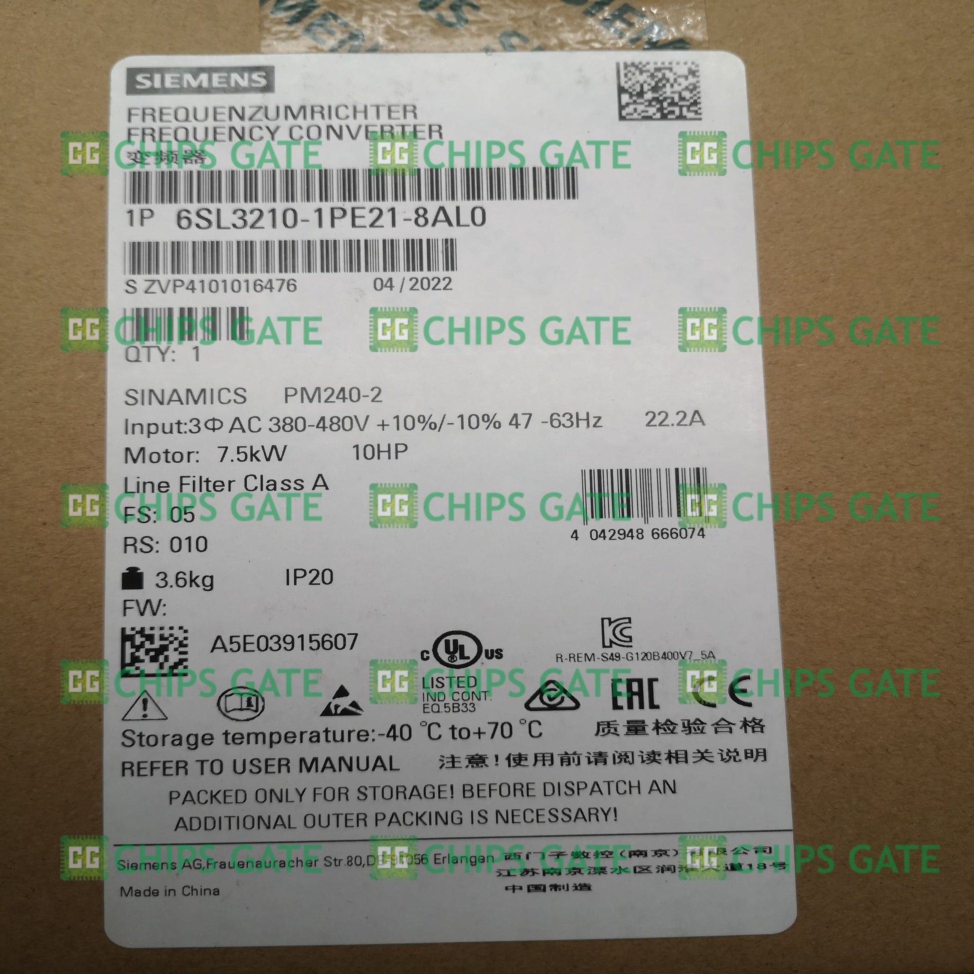 6SL32101PE218AL0