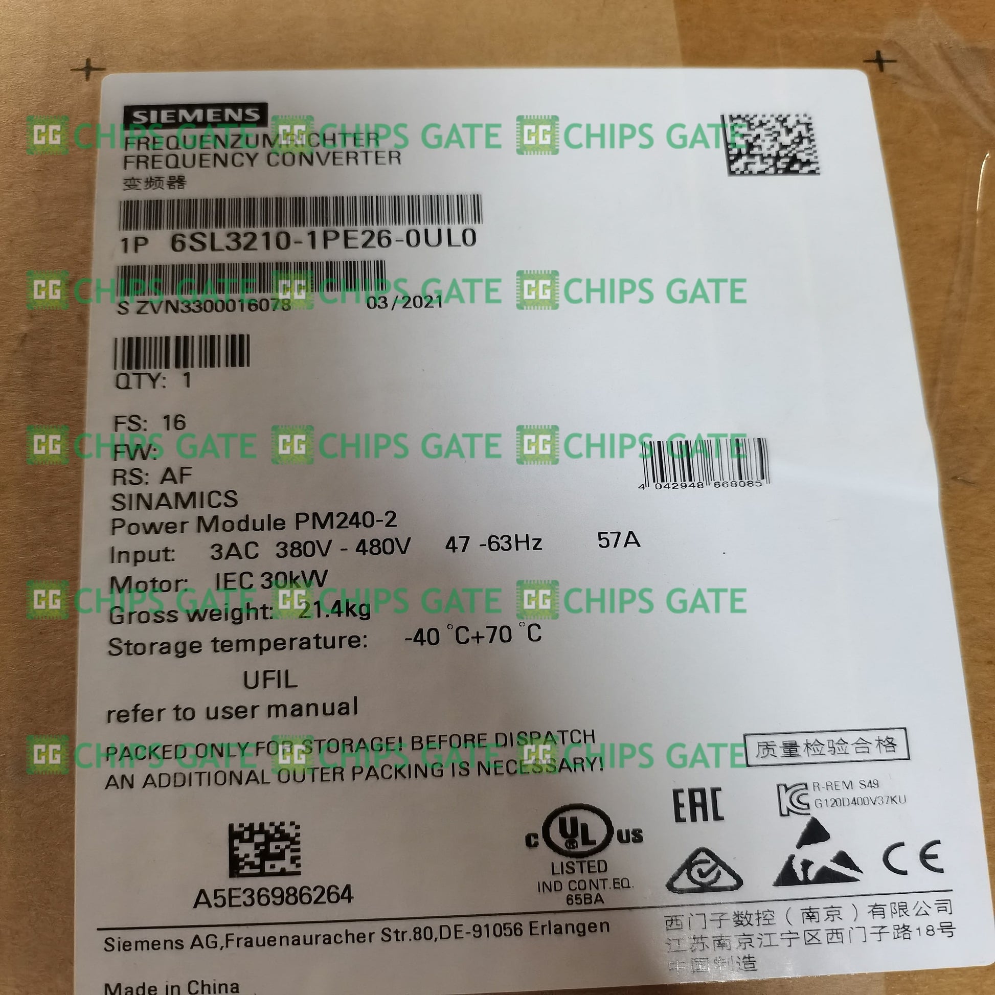 6SL32101PE260UL0